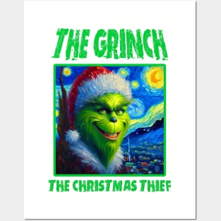 The Grinch in strarry night Posters and Art
